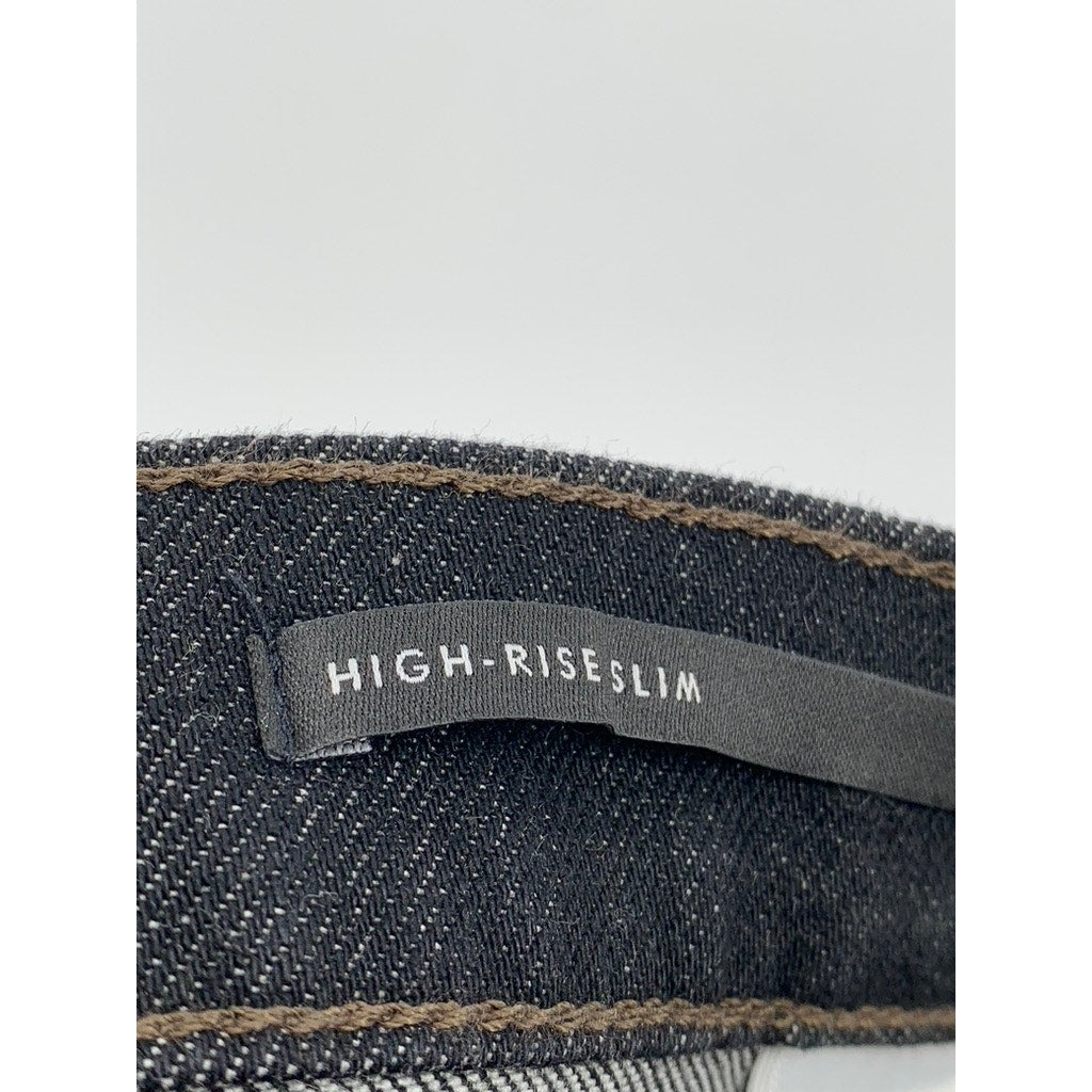 BANANA REPUBLIC Women's Black Wash Denim High-Rise Slim Jeans SZ 27