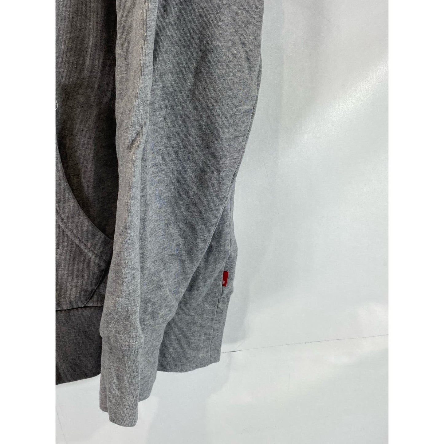 LEVI'S Men's Light Grey Cotton Solid Pullover Drawstring Hoodie SZ L