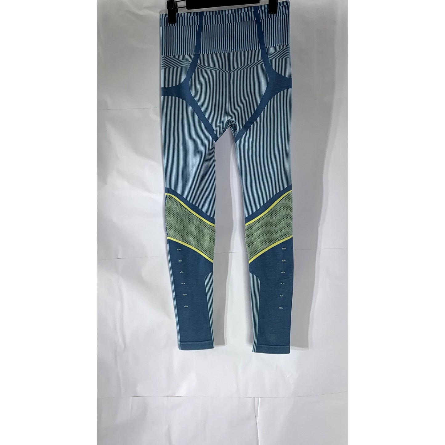 FABLETICS Women's Slate Blue Perforated Seamless Stretch Pull-On Leggings SZ XS
