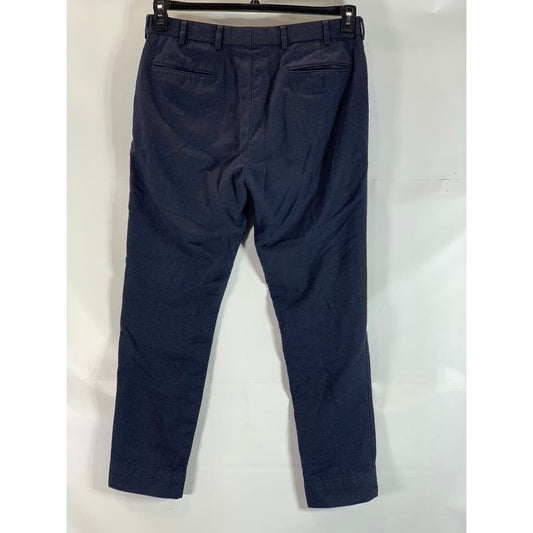 BROOKS BROTHERS 1818 Men's Navy Classic-Fit Fitzgerald Wool Flat Front Pant SZ36