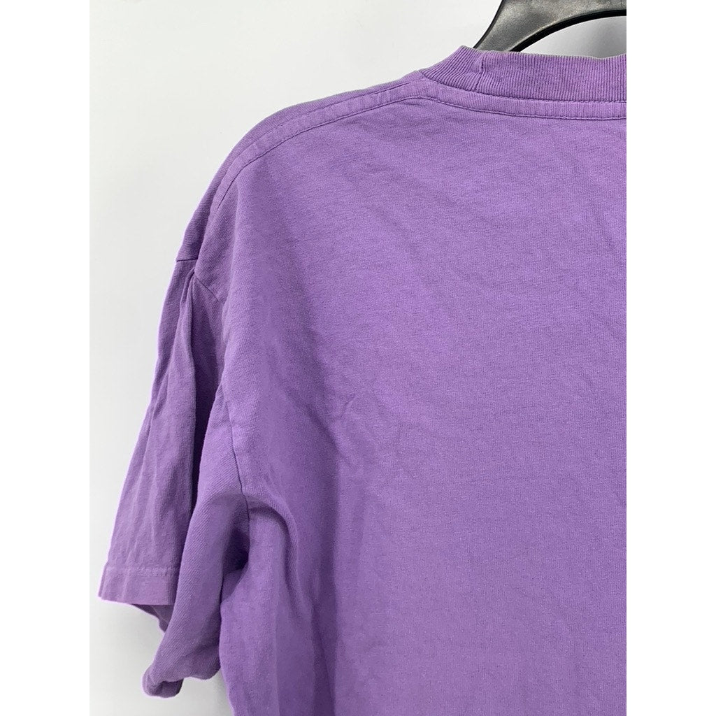 OBEY Women's Lavender Graphic Crewneck Short Sleeve Top SZ S