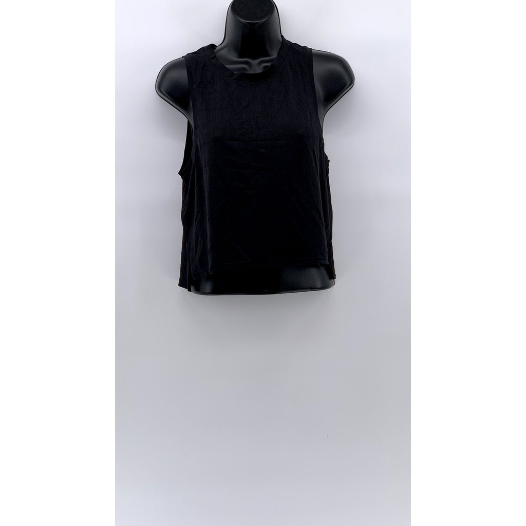 LULULEMON Women's Black Perforated Active Tank Top SZ 2