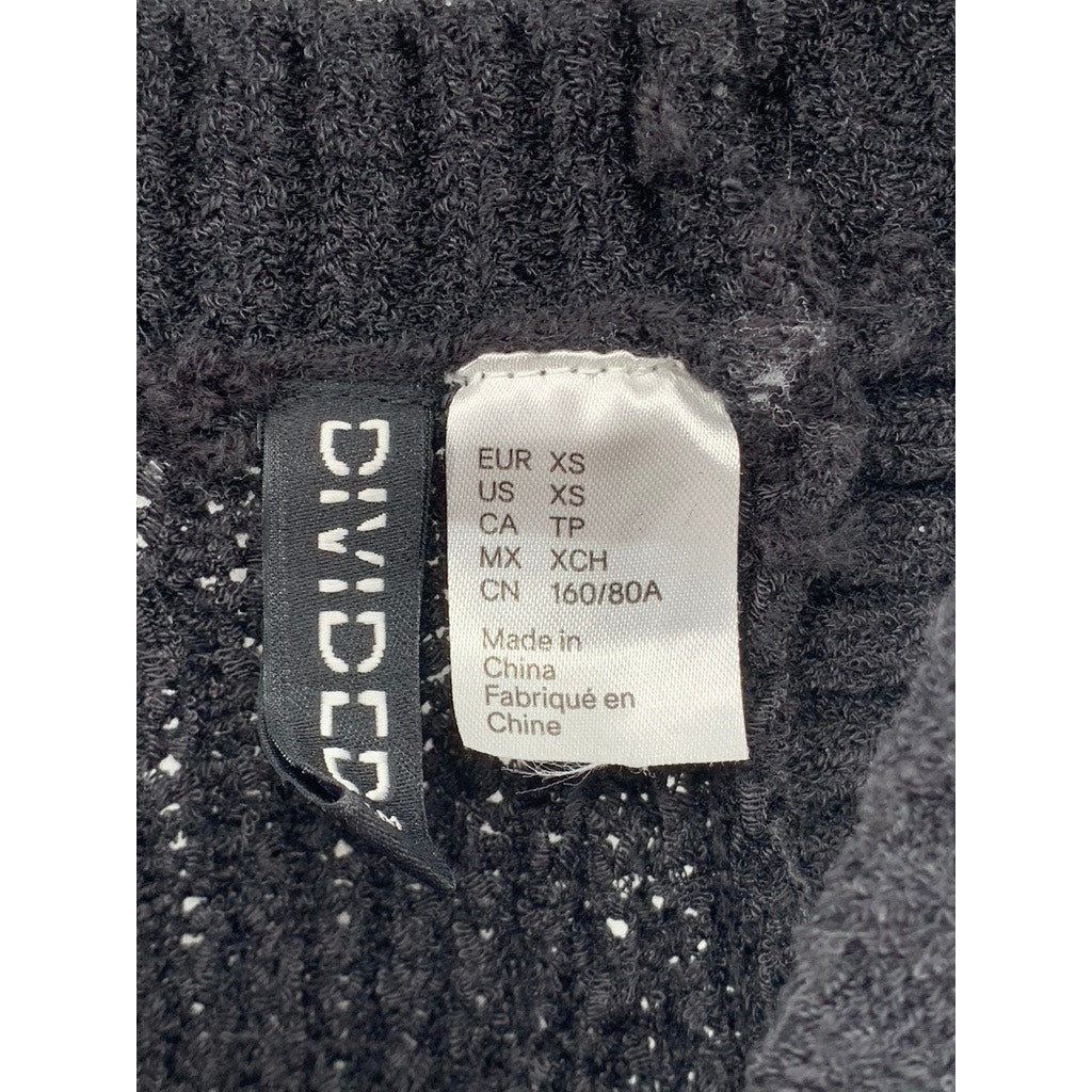 DIVIVDED BY H&M Women's Black Rib Knit Halter Cropped Tank Top SZ XS