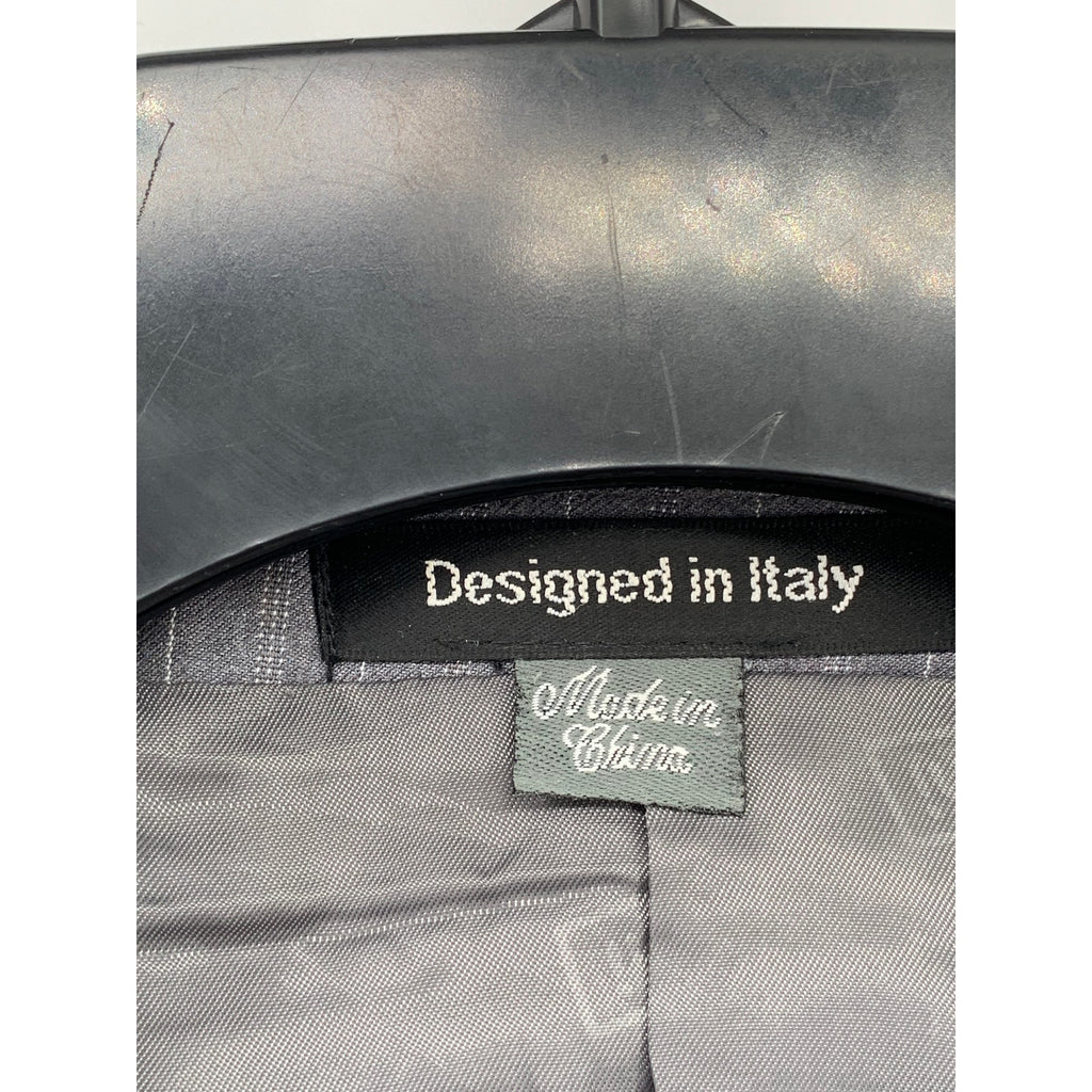 LE COLLEZIONI Men's Dark Gray Striped Three-Button Notch Collar Blazer SZ 42S