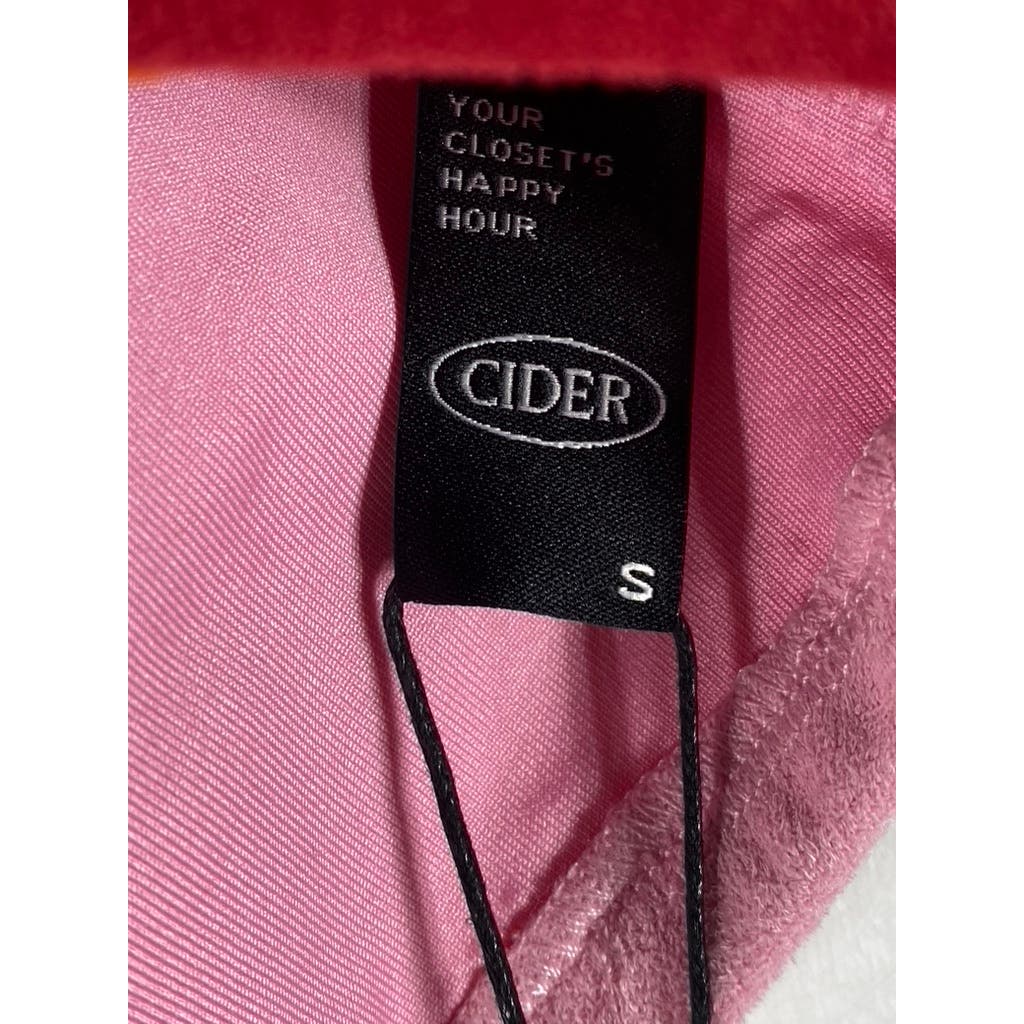 CIDER Women's Red/Pink/Orange Color Patchy Halter Cropped Tank Top SZ S(US4)