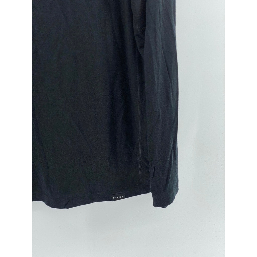 BURTON Men's Black Quarter-Zip Long Sleeve Stand Collar Sweater SZ L