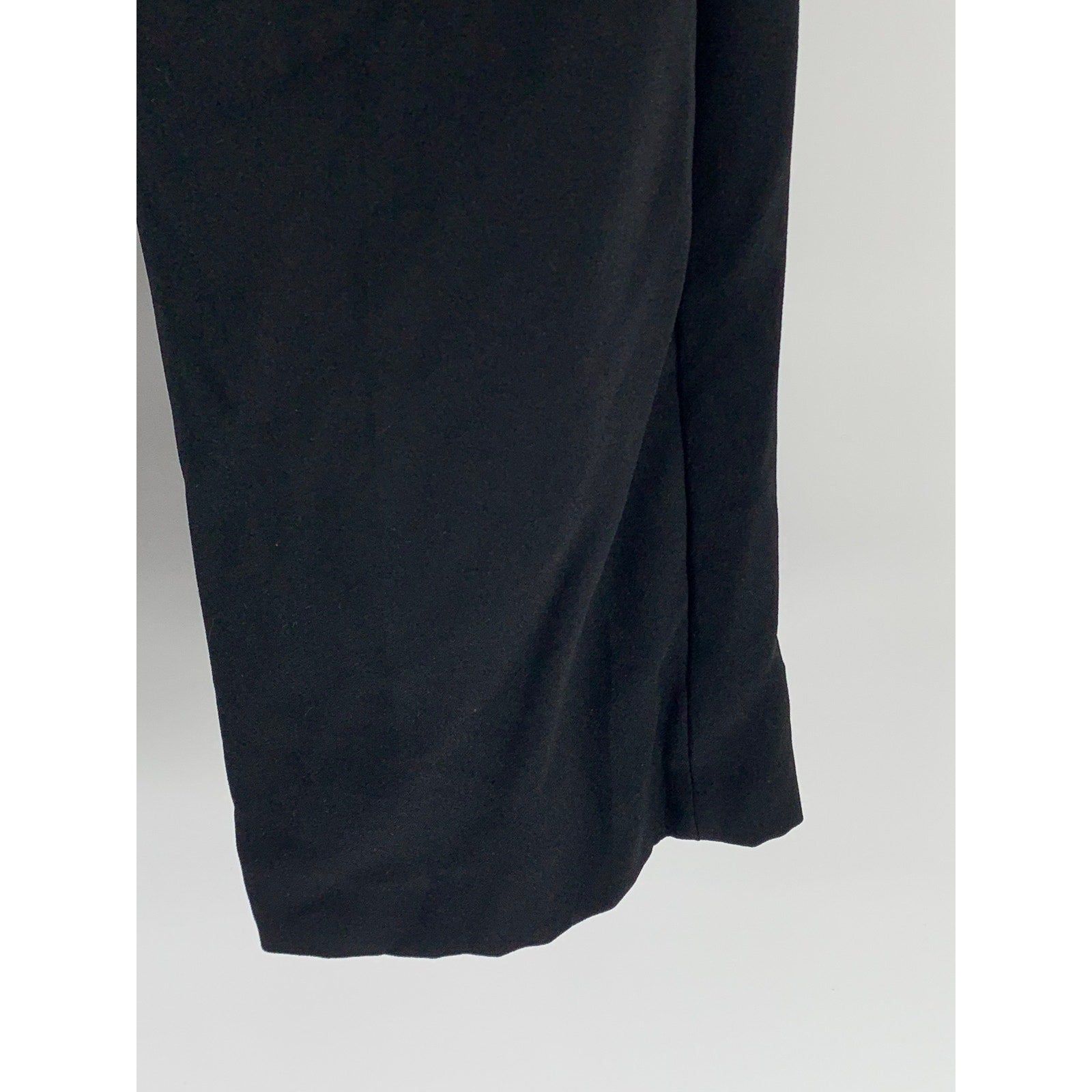 ZARA Women's Black Solid Straight-Leg High-Rise Flat Front Pants SZ S