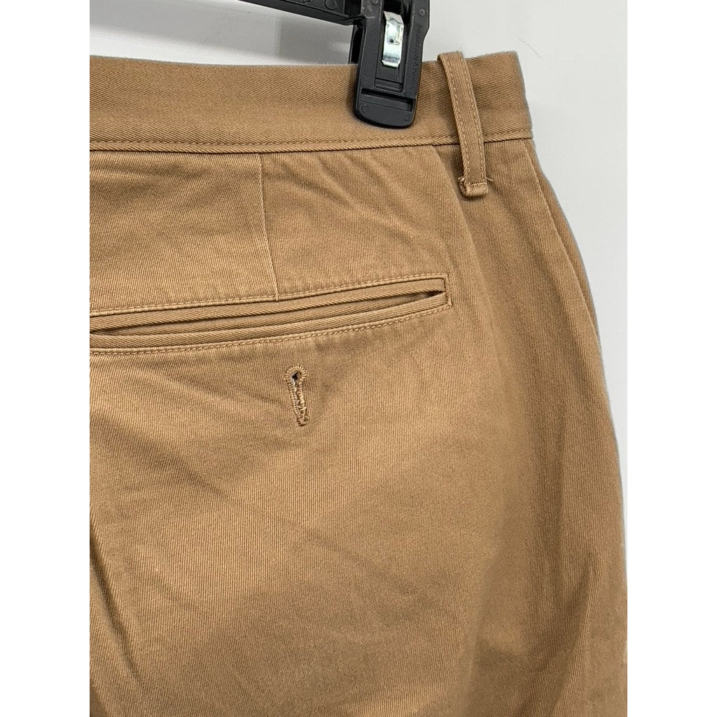 J.CREW Men's Tan 1450 Relaxed-Fit Straight Leg Stretch Chino Pant SZ 35Z30