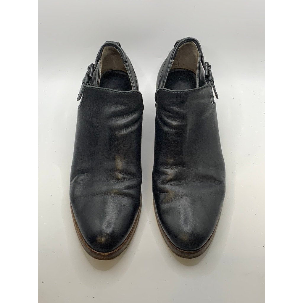 3.1 PHILLIP LIM Women's Black Leather Block Heel Ankle Boots SZ 38(8)