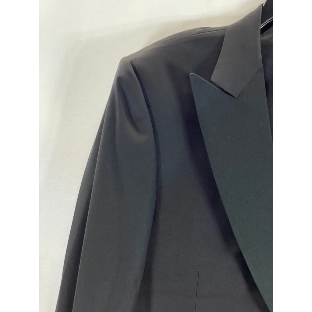 ERMENEGILDO ZEGNA Men's Solid Black Single-Button Wool Tuxedo Coat SZ 50R