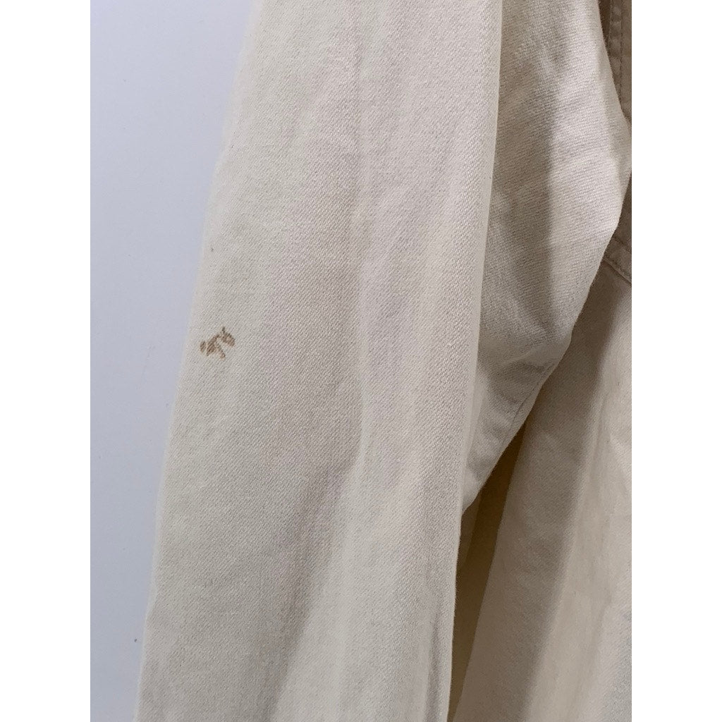 LEVI'S Men's Off-White Denim Vintage Button-Up Long Sleeve Workwear Shirt SZ XL
