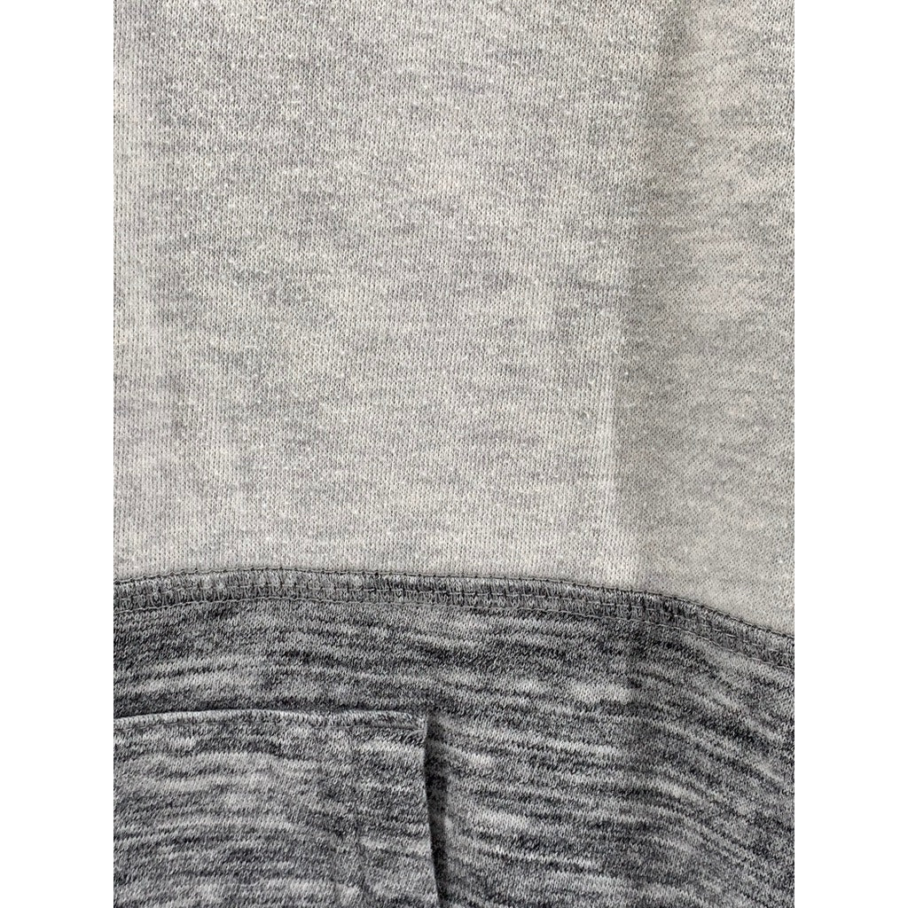 REFLEX Women's Yellow-Gray Love Logo Color Block Hoodie SZ S