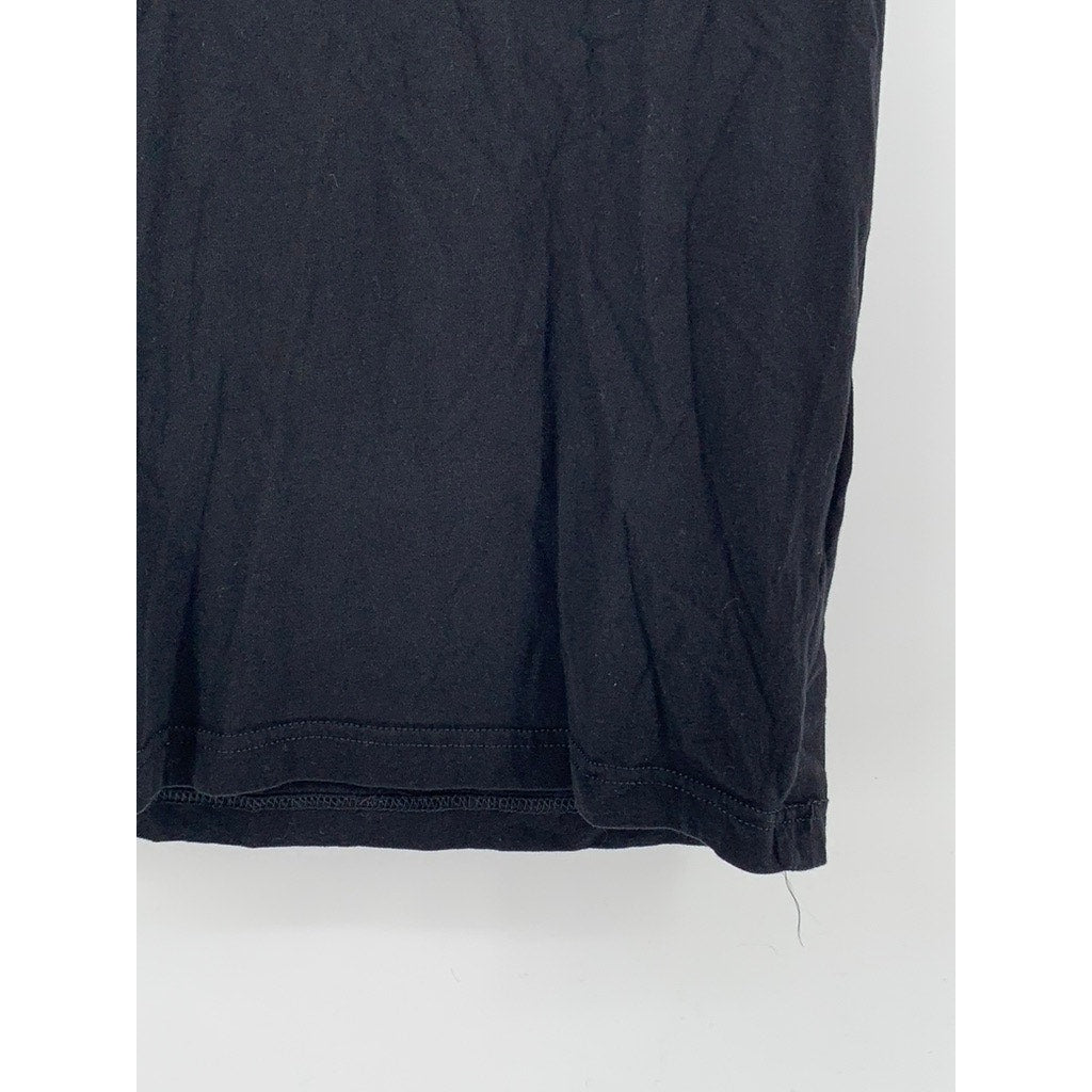 BELLA + CANVAS Women's Black V-Neck Script Logo Short Sleeve Top SZ S