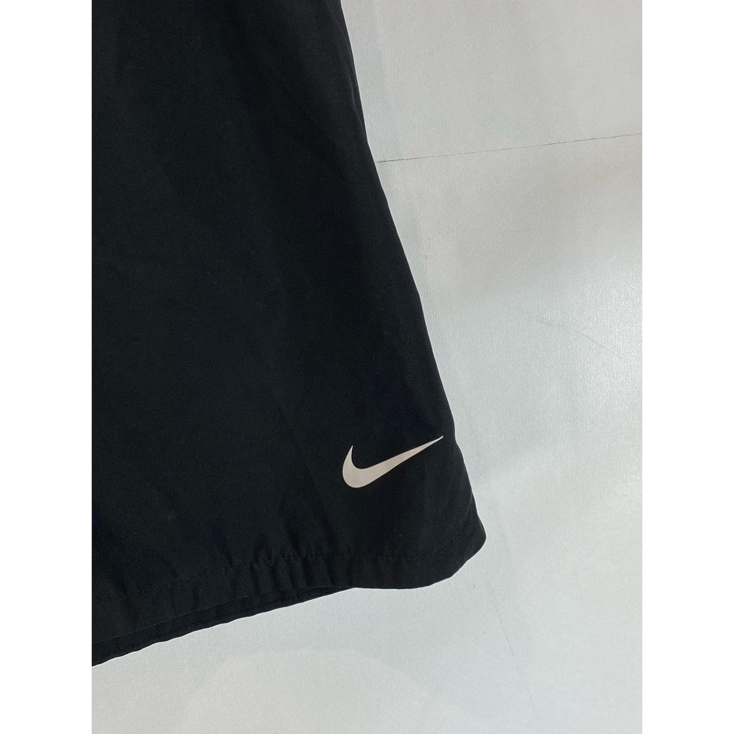 NIKE 2WAY LACROSSE Men's Black Dri-Fit Elastic Waist Pull-On Shorts SZ XL