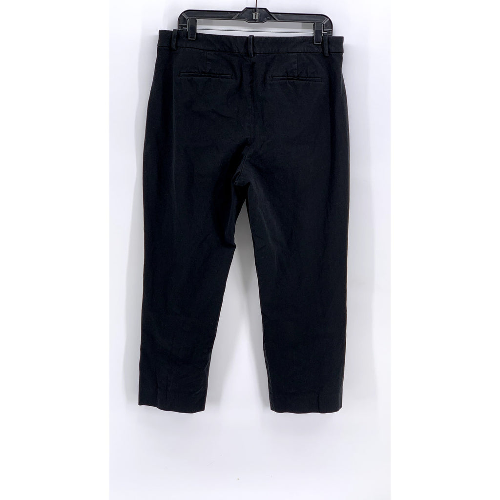 J.CREW Women's Black Solid Straight-Leg Kallie Ankle Pant SZ 14