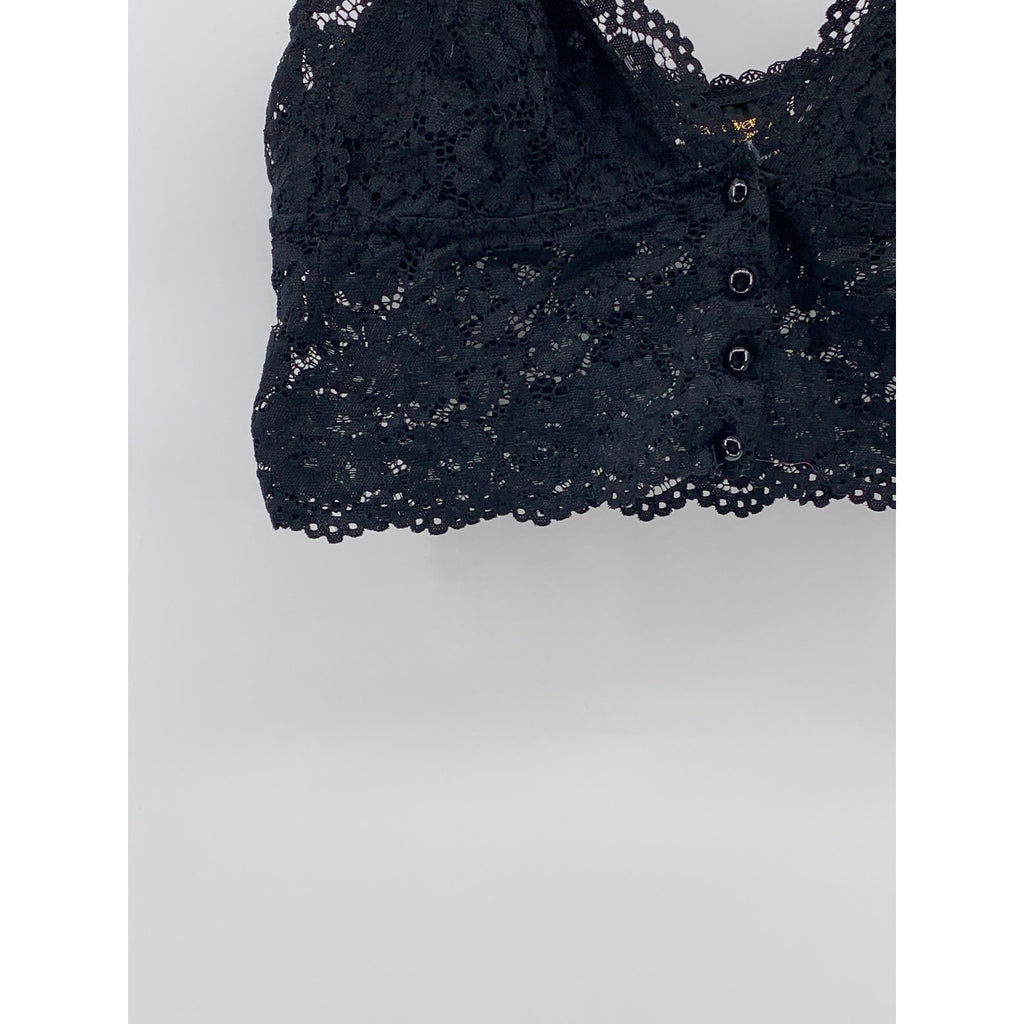 SEDUCTIVEWEAR By Cinema Etoile Women's Black Floral Lace V-Neck Bralette SZ S