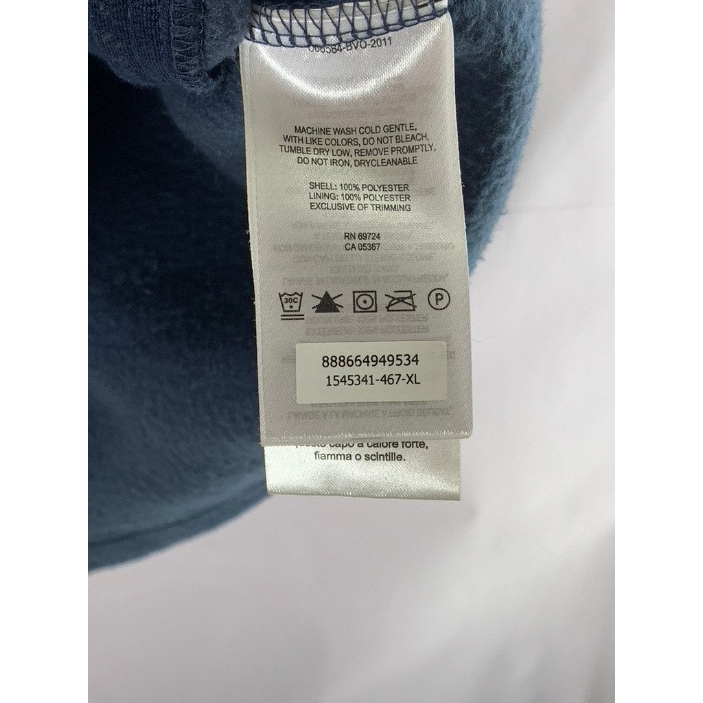 COLUMBIA Men's Navy Steen Mountain Fleece Zipper-Pocket Zip-Up Vest SZ XL