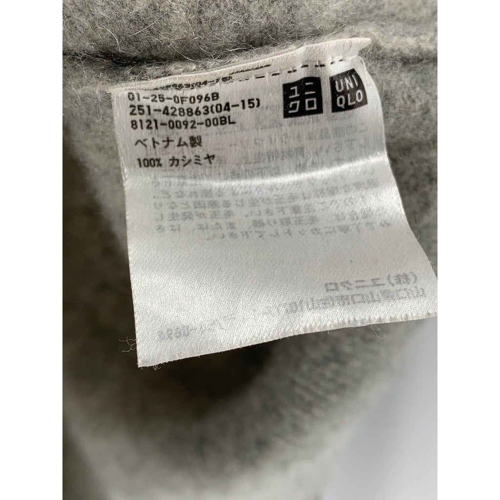 UNIQLO Women's Light Gray Cashmere Crewneck Long Sleeve Pullover Sweater SZ S
