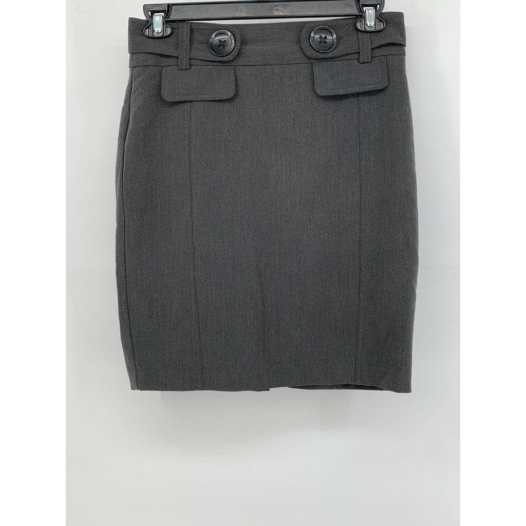 STAR CITY Juniors' Grey Office Chic Tight Mini Skirt SZ 7