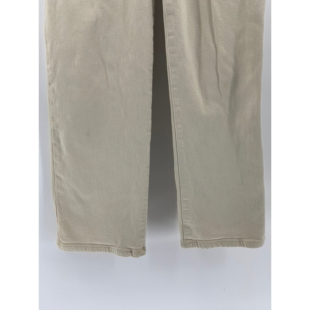 WILFRED FREE Women's Beige High-Rise Large Pocket Straight-Leg Utility Pant SZ 2