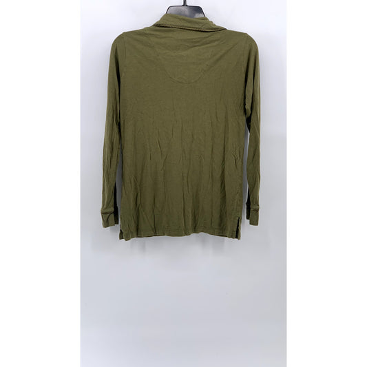 COSABELLA Women's Olive Green Relaxed-Fit Button-Up Long Sleeve Pajama Top SZ XS