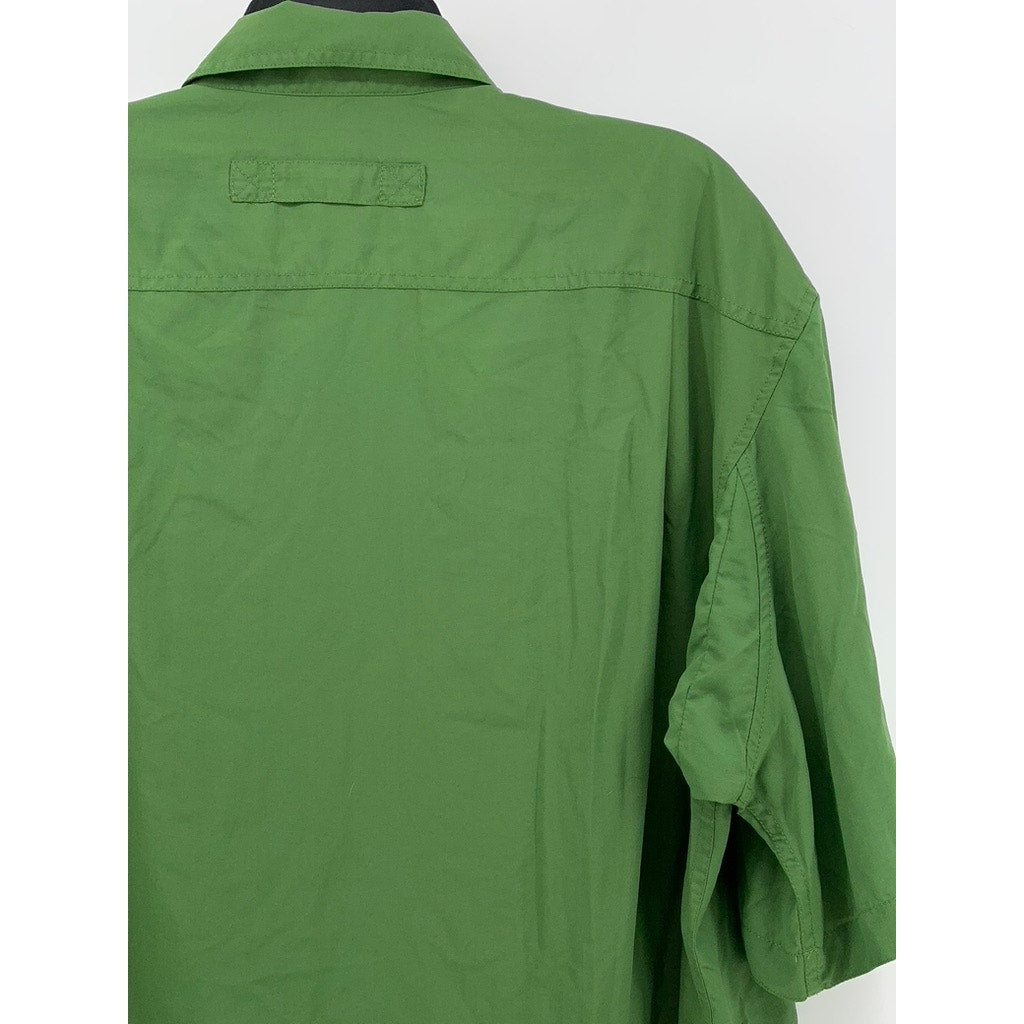 DULUTH TRADING CO Men's Tall Dark Green Button-Up Shirt SZ LT