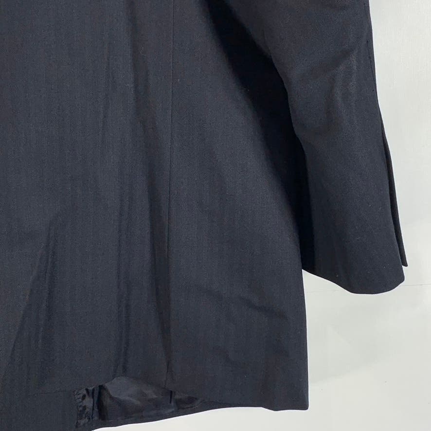 BROOKS BROTHERS Men's Black Wool Herringbone Two-Button Blazer SZ 48R