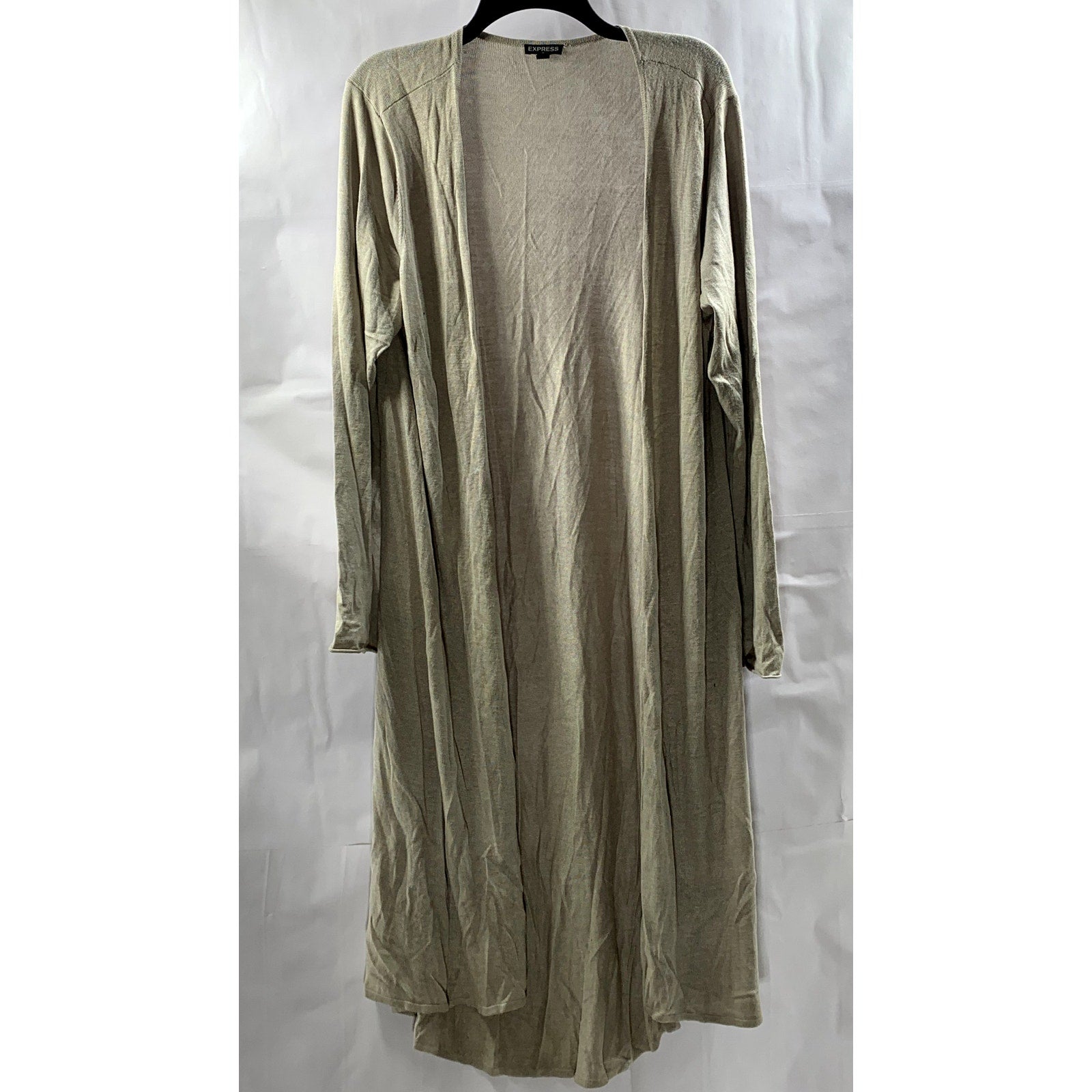 EXPRESS Women's Beige Knit Open-Front Long Sleeve Cardigan SZ XL