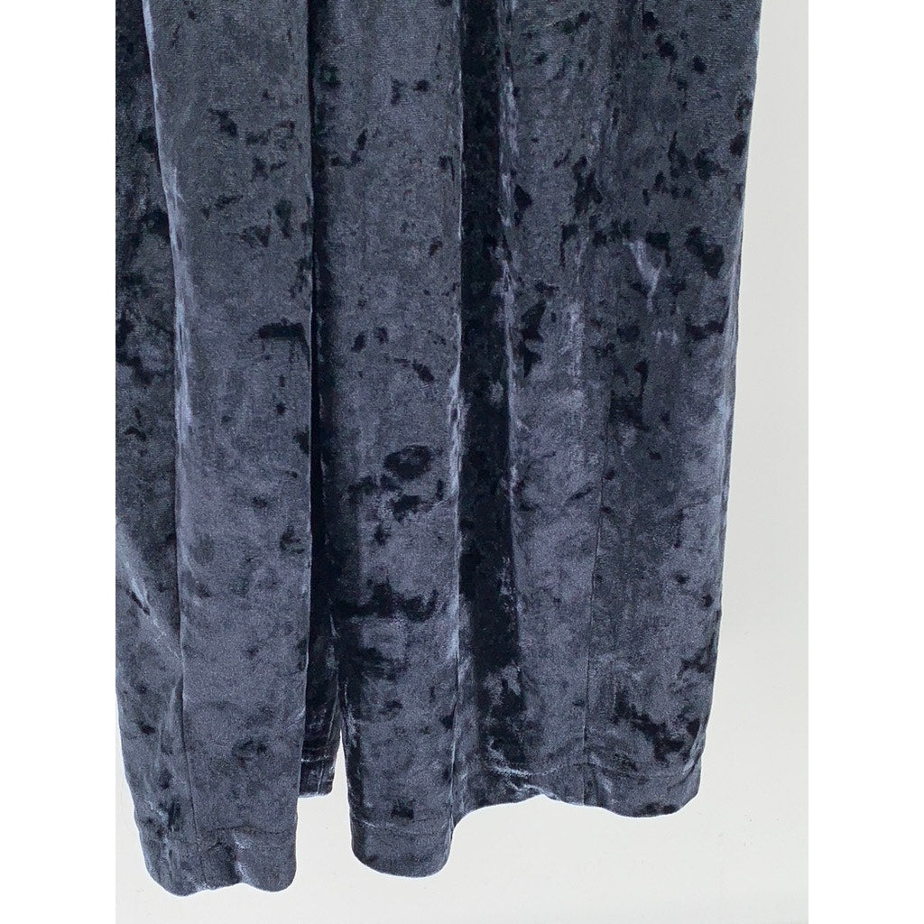 URBAN OUTFITTERS Women's Blue Crushed Velvet Overall Jumpsuit SZ M