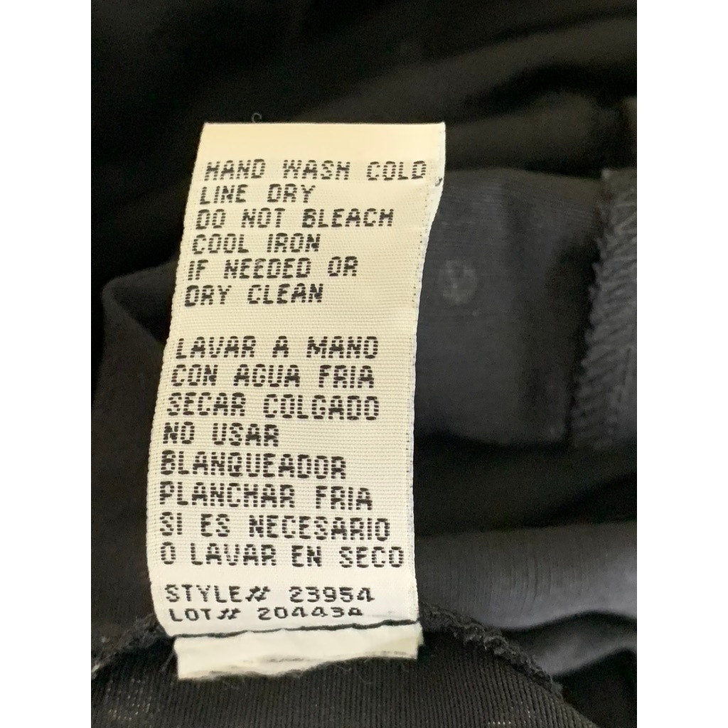 DRESSBARN Women's Vintage Black/White Polka Dot V-Neck Collared Midi Dress SZ 4