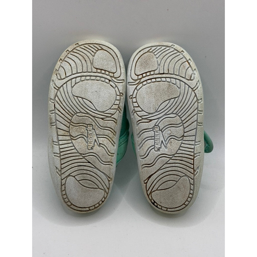 SPEEDO Toddler Girls' Green Printed Shore Explorer Water Shoes SZ S (5/6)