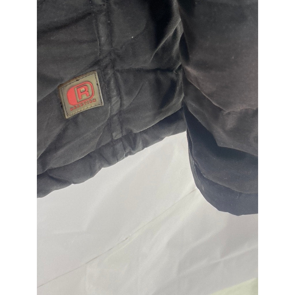 REACTION KENNETH COLE Men's Vintage Black Zip-Up Stand Collar Jacket SZ XL