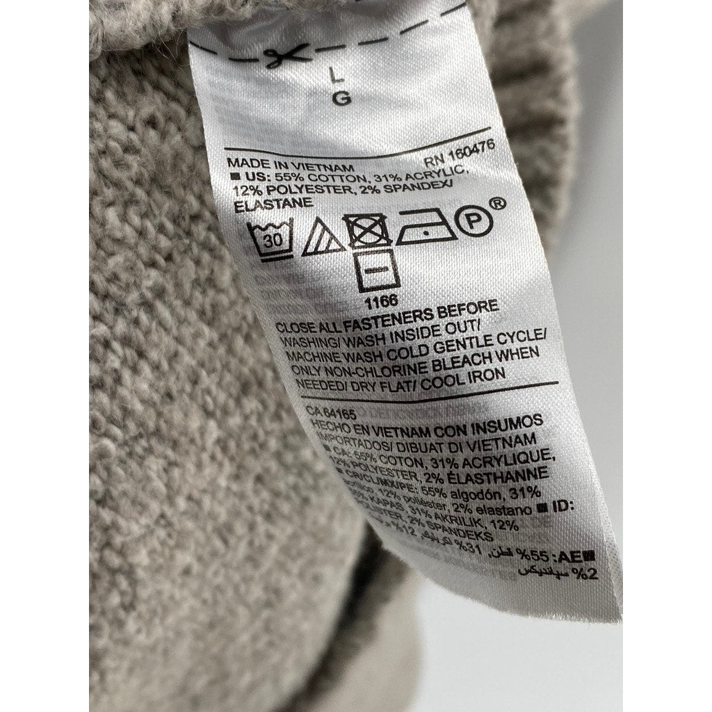 OLD NAVY Men's Heather Gray Shawl Collar Knit Pullover Sweater SZ L