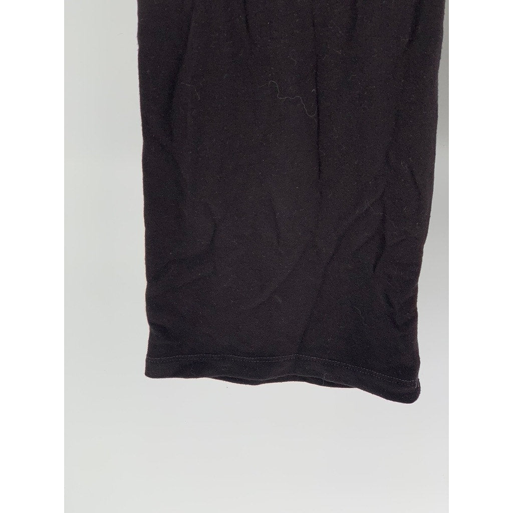 CYNTHIA ROWLEY Women's Washed Black Drawstring Wide-Leg Sweatpants SZ S