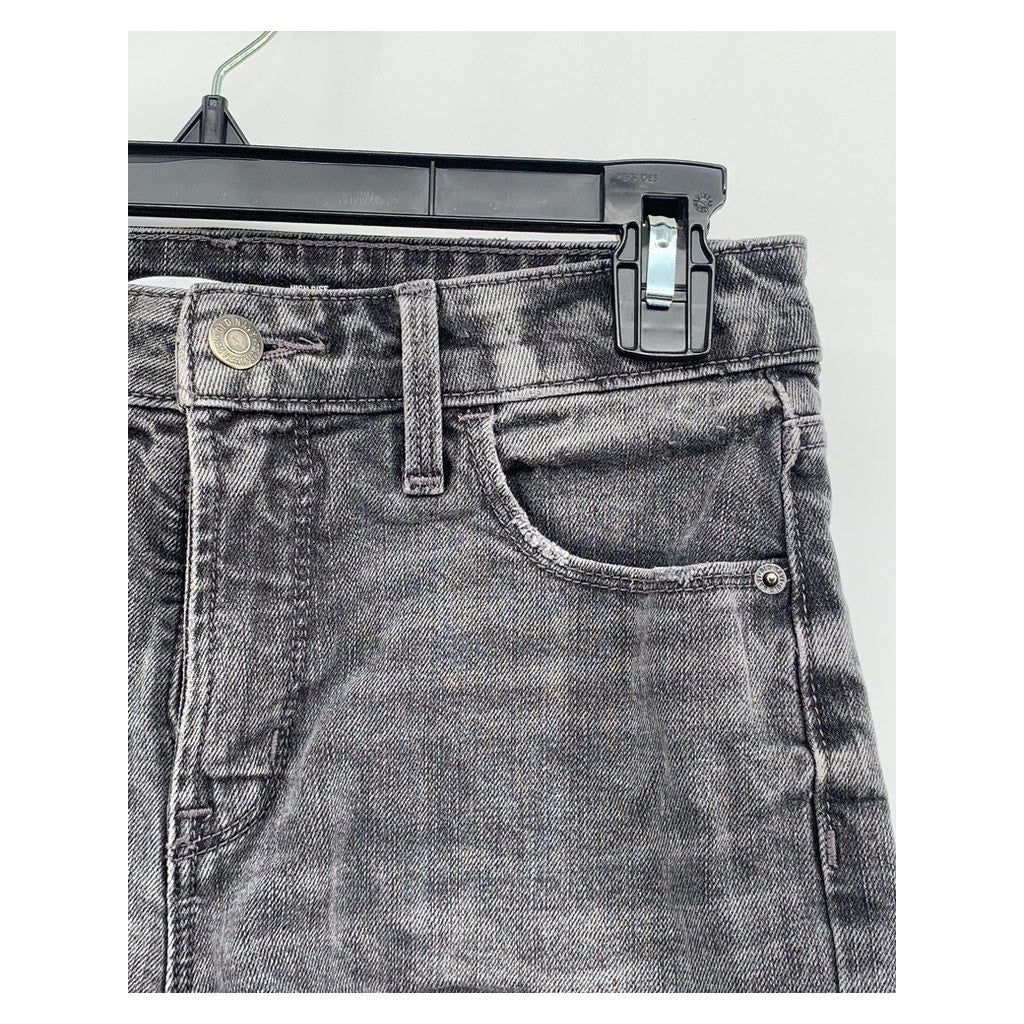 OLD NAVY Women's Washed Black Distressed High-Rise Brenda Denim Shorts SZ 2