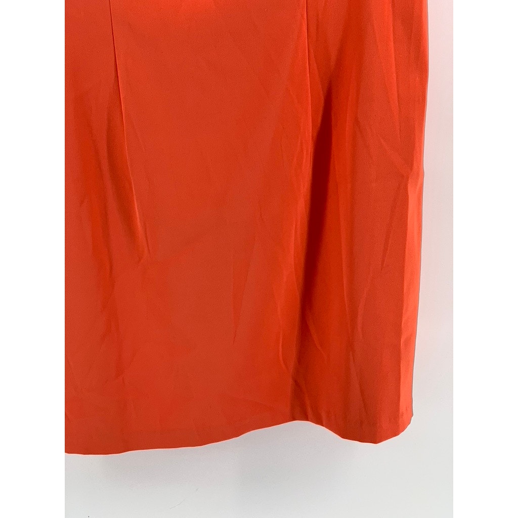 ALYX Women's Orange Solid Crewneck Sleeveless Mini Sheath Dress SZ 16