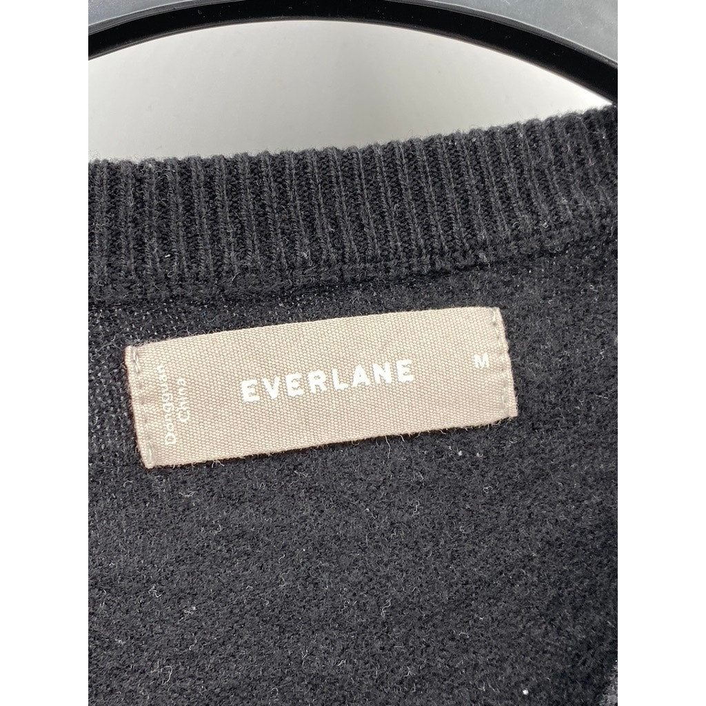 EVERLANE Women’s Black Classic Crewneck Cashmere Pullover Sweater SZ M
