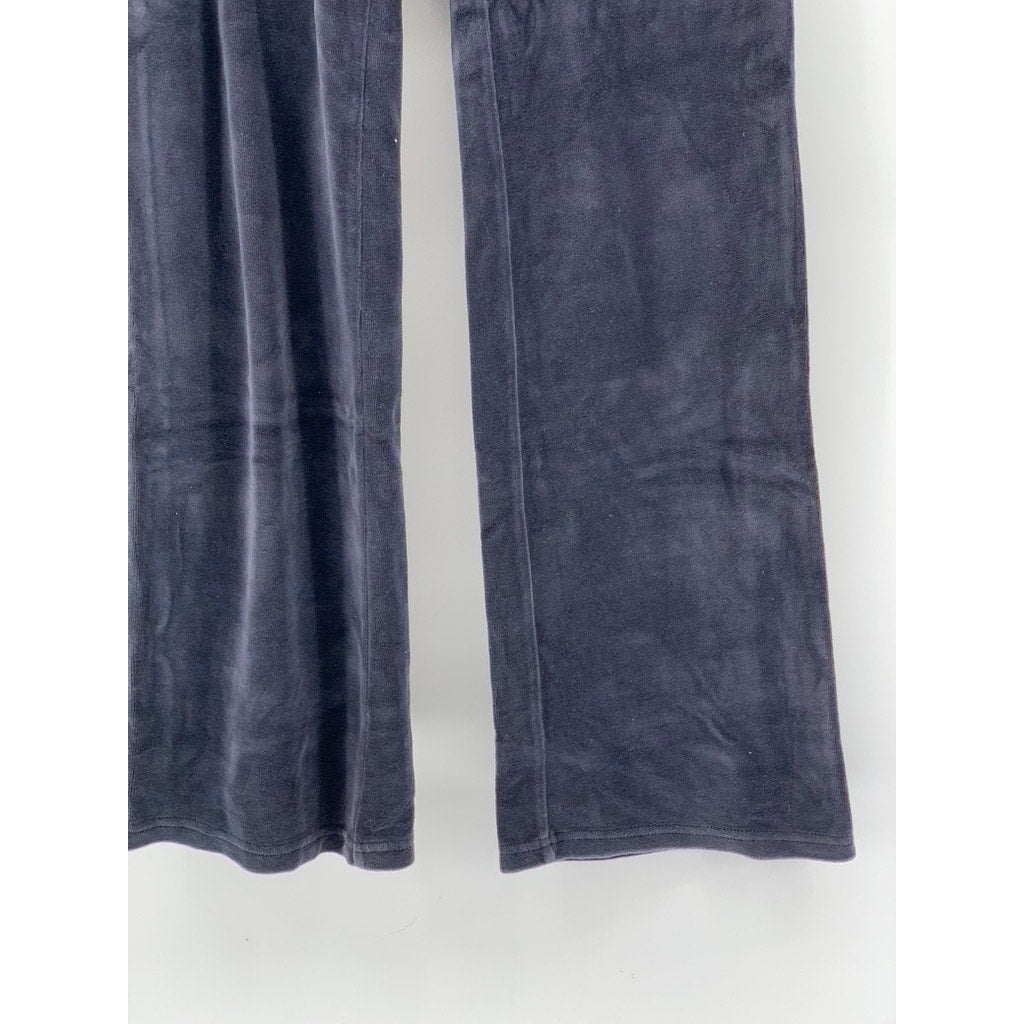 EXPRESS Women's Navy Velour Wide-Leg Sweatpants SZ XS