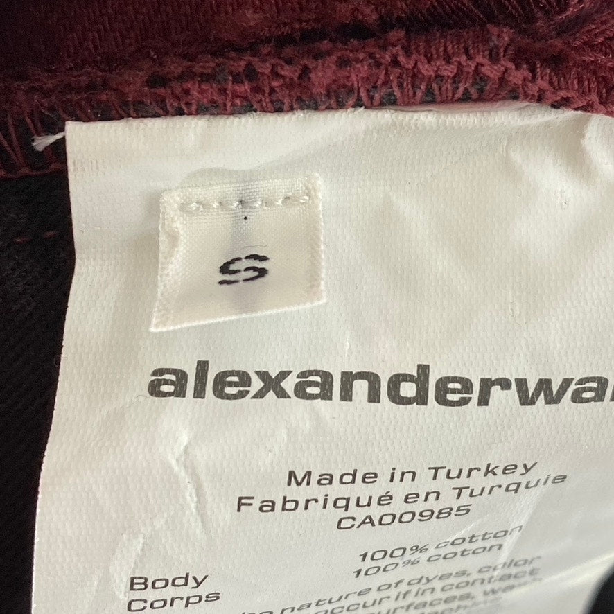 ALEXANDERWANG Women's Red-Black Diamond Snake Drawstring Pull-On Jogger Pant SZS