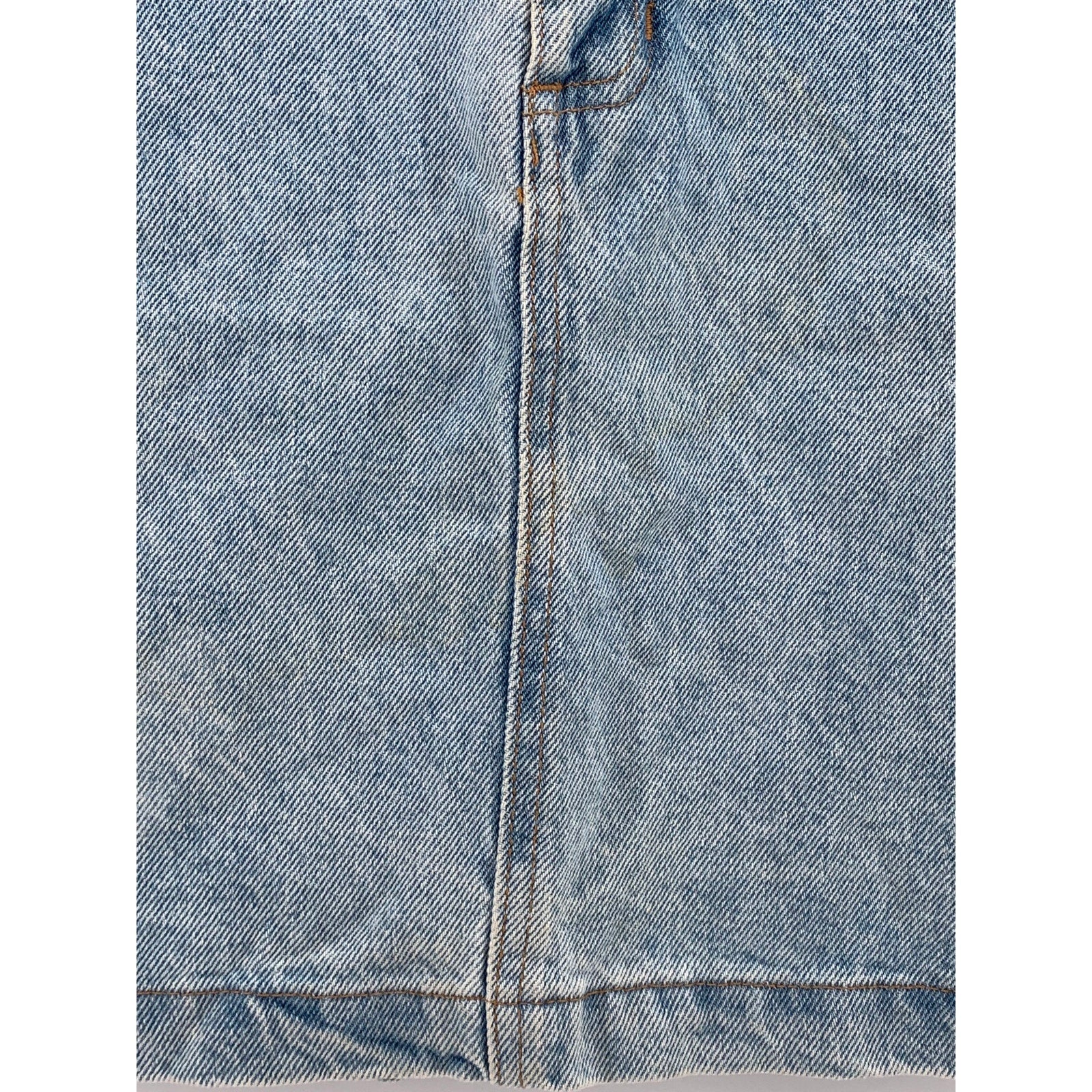 GAP Women's Junior Washed Blue Denim Straight Casual Cotton Mini Skirt SZ 7/8