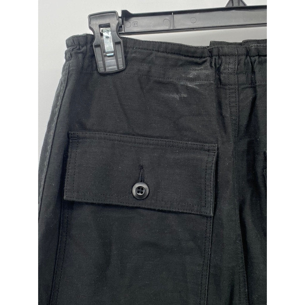 NEEDLES Women's Black Drawstring A-Line Casual Maxi Skirt SZ 1(US L)