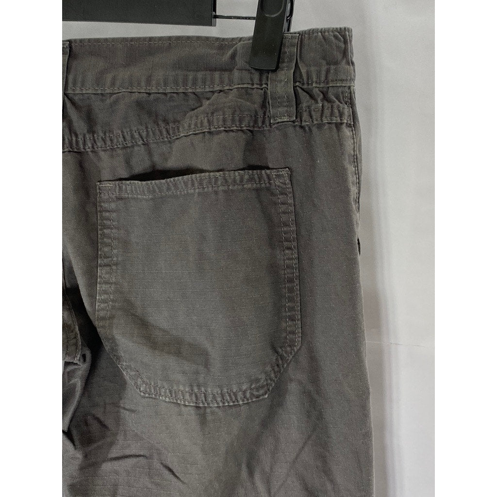J.GALT Women's Gray Mid-Rise Straight-Leg Relaxed Fit Kyle Cargo Pants SZ S