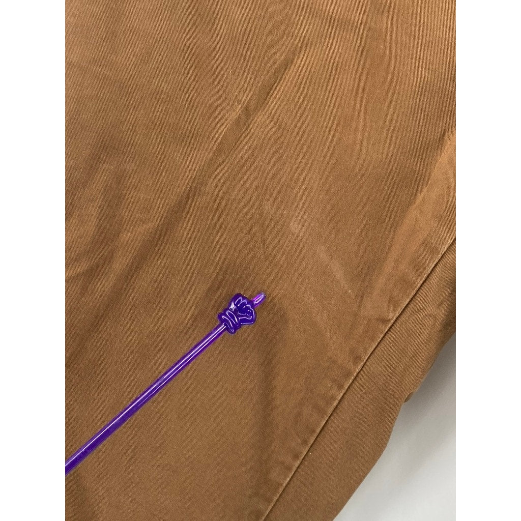 UNIQLO Men's Brown Slim-Leg Regular Fit Casual Chino Pants SZ 32X34