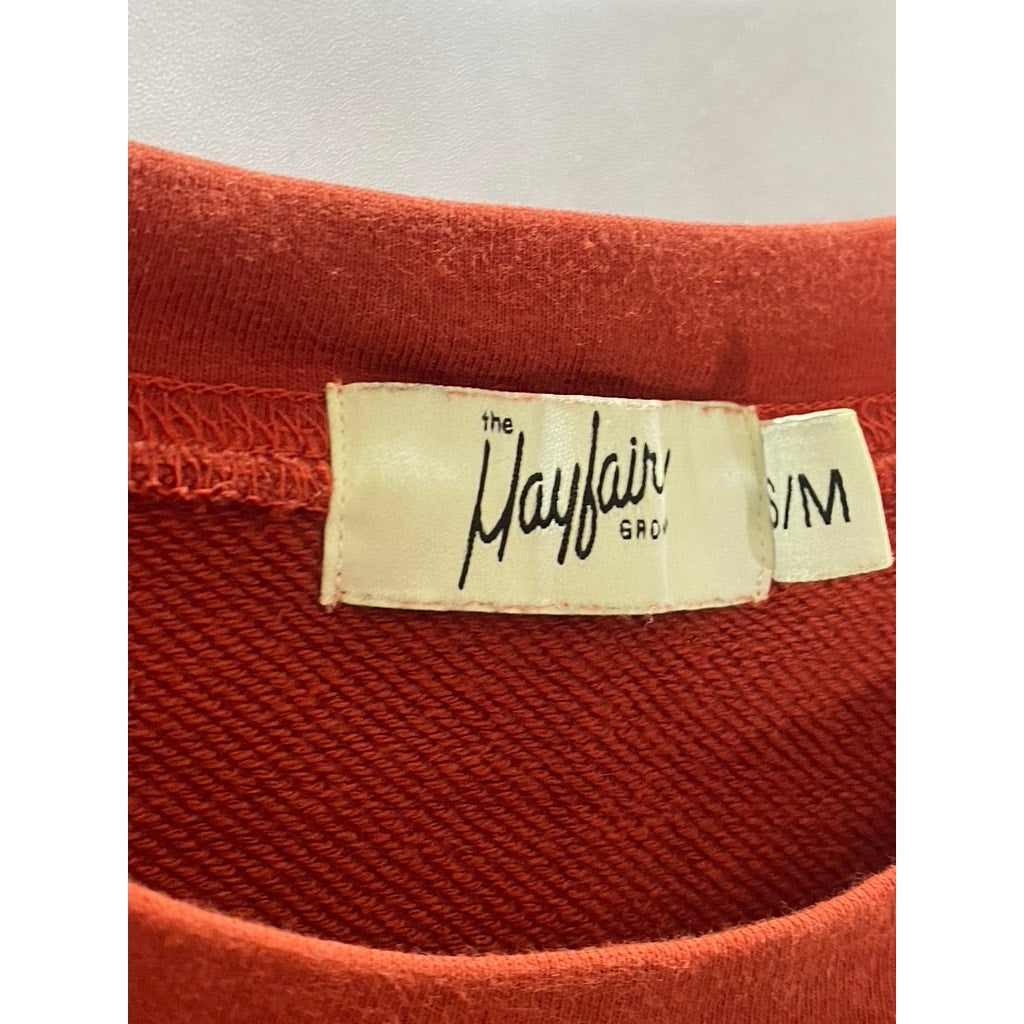 THE MAYFAIR GROUP Unisex Rust Red French Fries "Made you Look" Sweatshirt SZ S/M