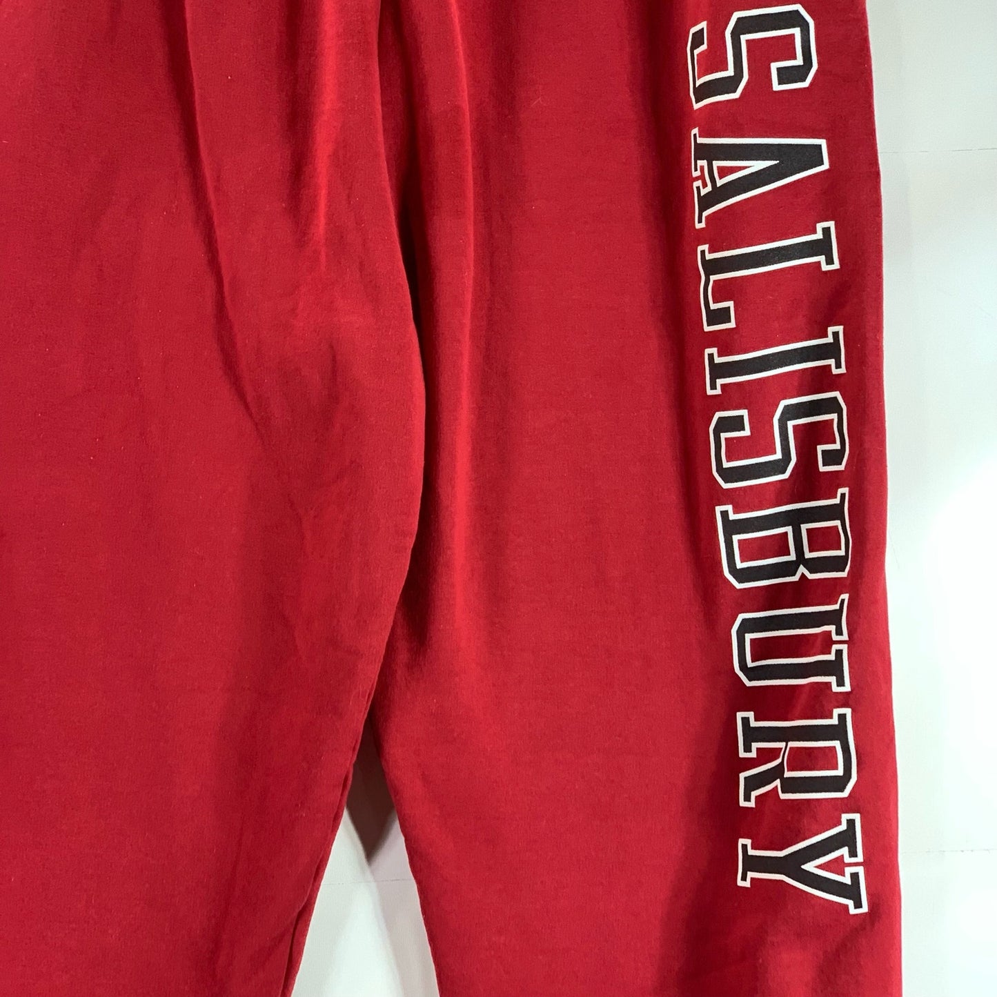 CHAMPION Men's Red Salisbury Logo Eco Powerblend Pull-On Sweatpants SZ 2XL