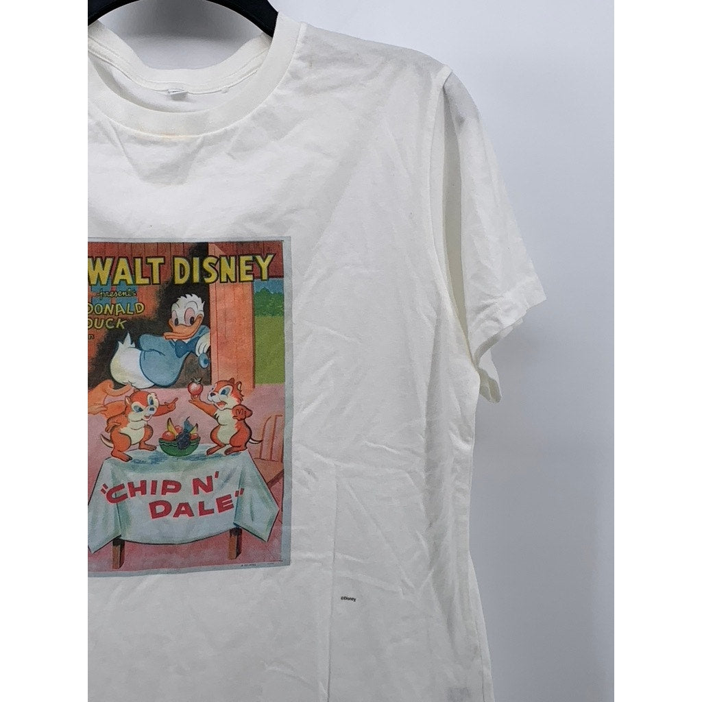 UNIQLO Kids' White Walt Disney Chip N' Dale Crewneck Short Sleeve T-Shirt SZ 13