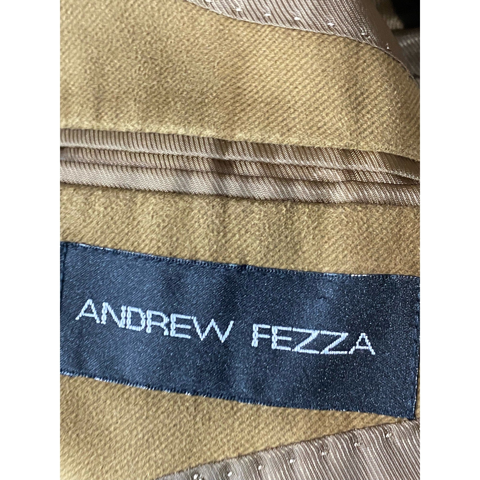 ANDREW FEZZA Men's Brown Short Three-Button Notch Lapel Blazer SZ 40S
