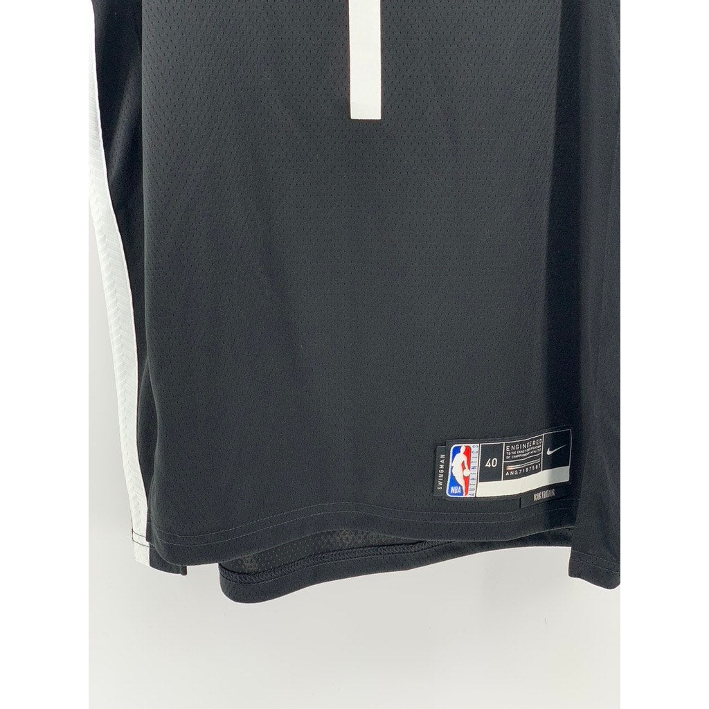 NIKE Black-White Swingman Mikal Bridges NBA Basketball Jersey SZ 40