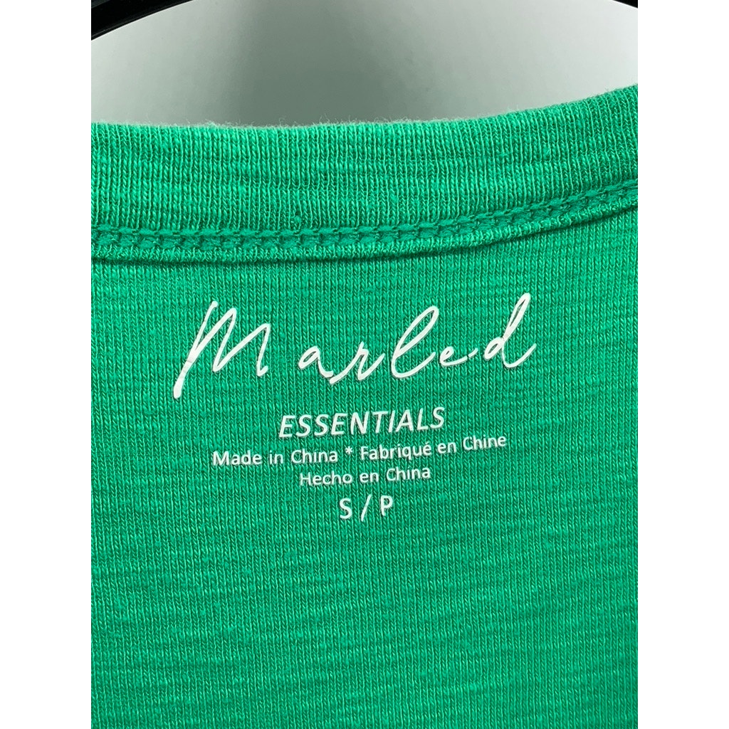 MARLED ESSENTIALS Women's Green Crewneck Tank SZ S