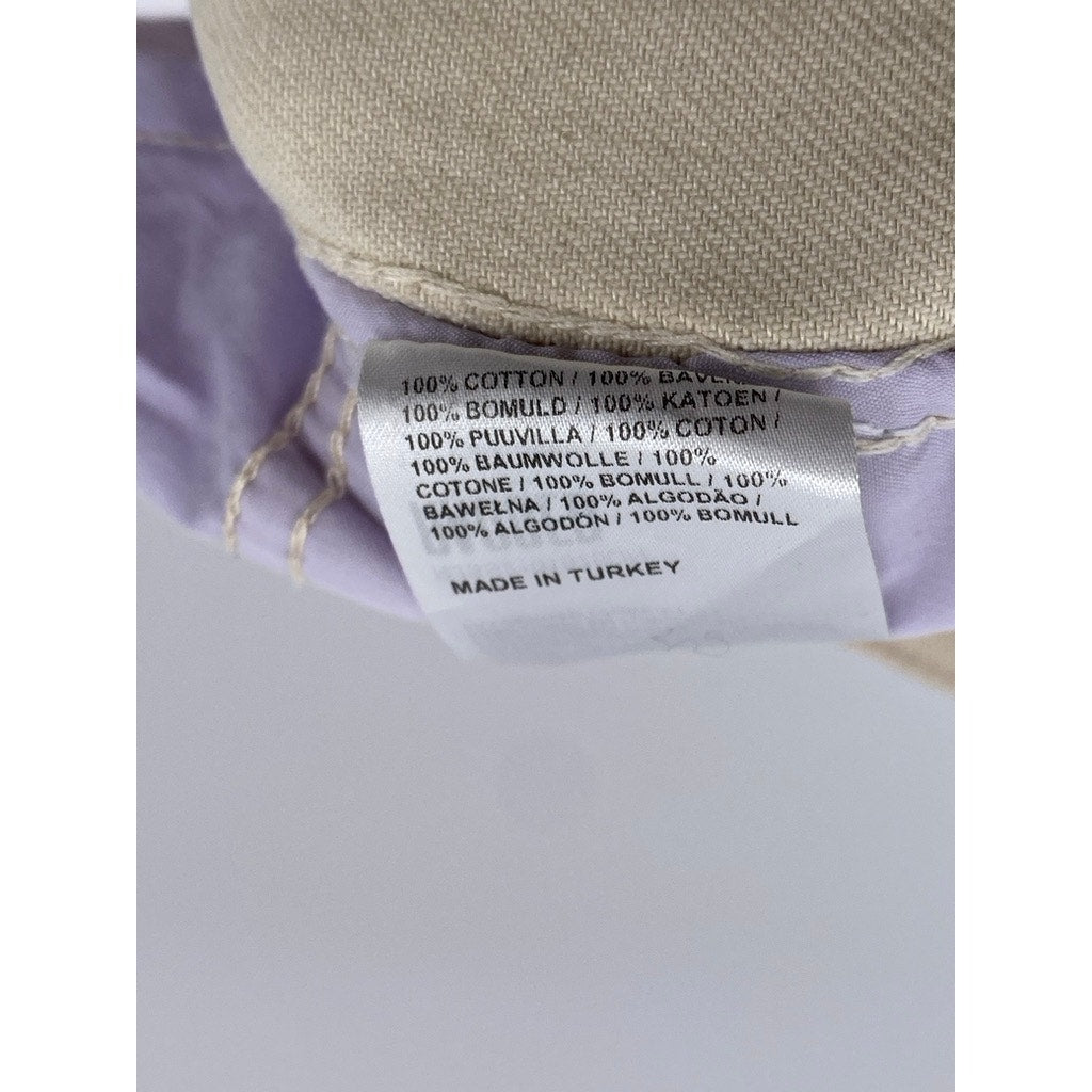 RAGGED JEANS Women's Lilac-Beige Two-Tone Straight-Leg Frayed Jean SZ 30